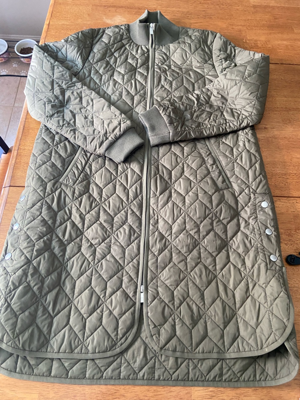 💚 Ilse Jacobsen Olive Quilted Long Puffer Coat 💚